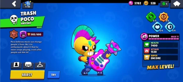 Besten Support Brawler in Nulls Brawl - Poco